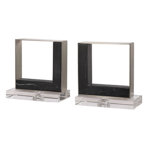 Tilman Modern Marble Bookends, S/2