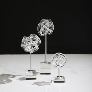 Neuron Glass Table Top Sculptures, S/3