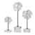 Neuron Glass Table Top Sculptures, S/3