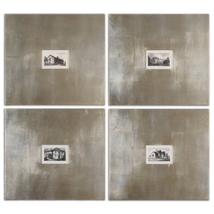 Historical Buildings Framed Prints, S/4