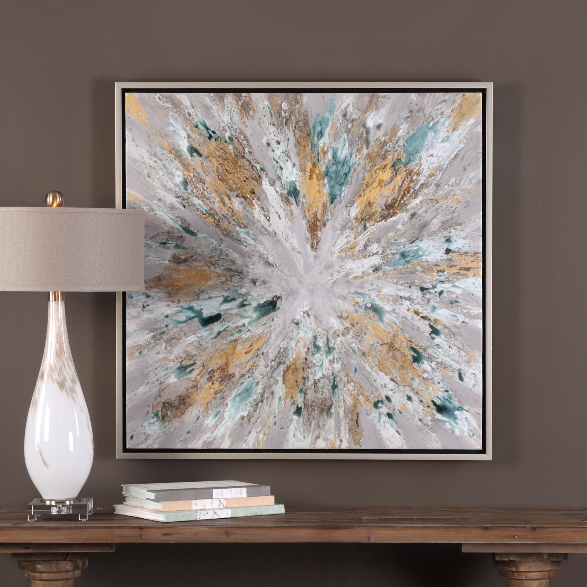 Exploding Star Hand Painted Canvas