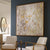 Golden Raindrops Hand Painted Canvas