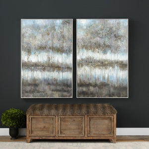Gray Reflections Landscape Art S/2