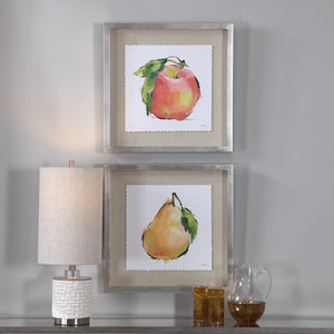 Designer Fruits Framed Prints, S/2