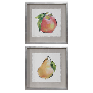 Designer Fruits Framed Prints, S/2