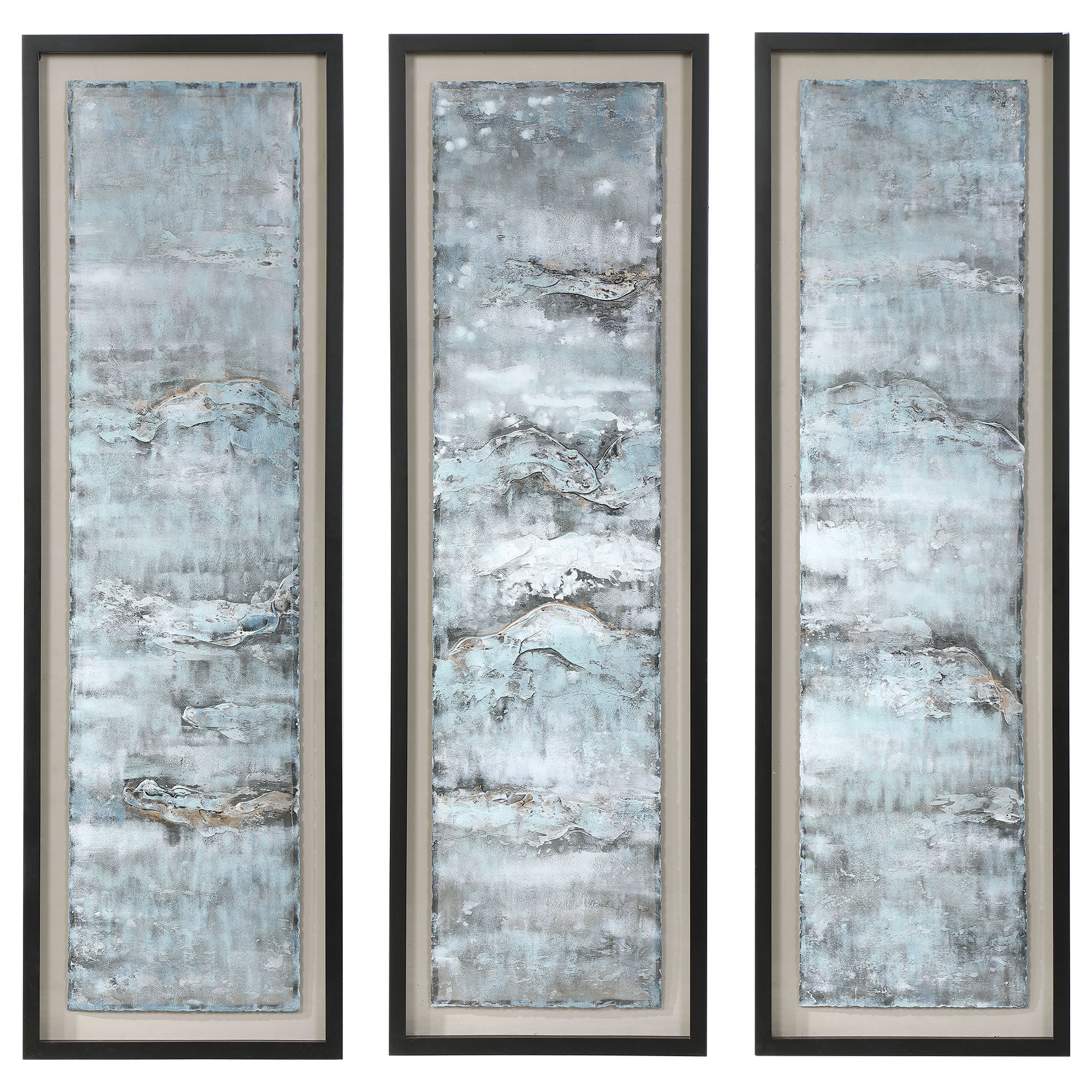 Ocean Swell Framed Prints, S/3, 3 Cartons