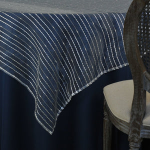 White Dotline Tablecoth