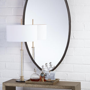 Ellipse Mirror Oval Antique Bronze