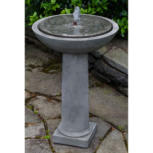 Hydrangea Leaves Birdbath Fountain