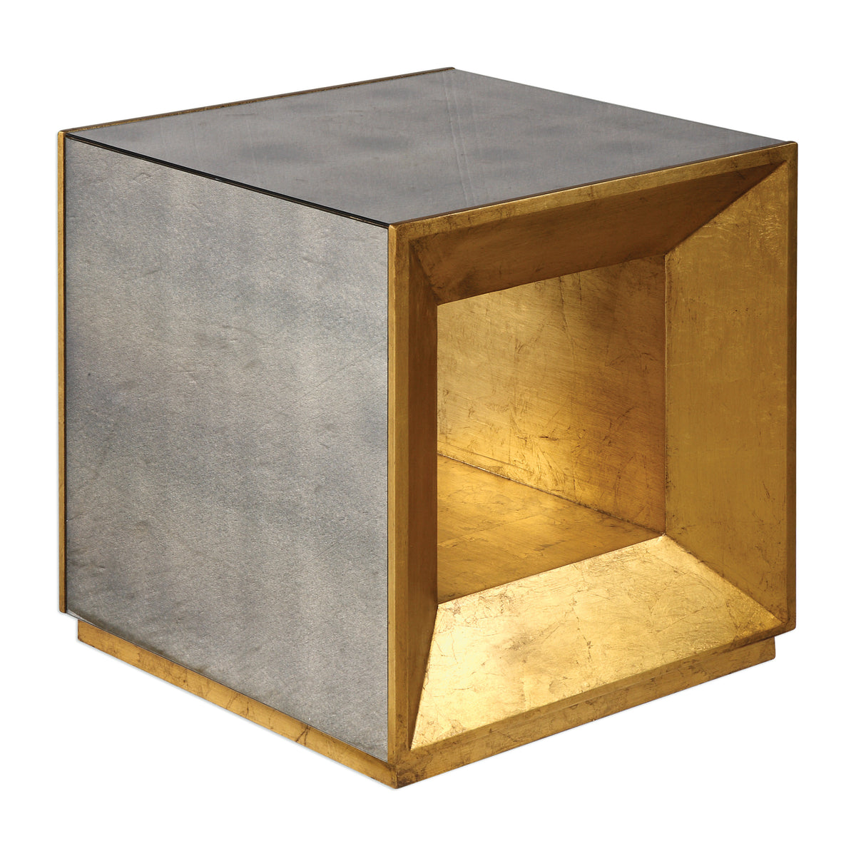 Flair Gold Cube Table