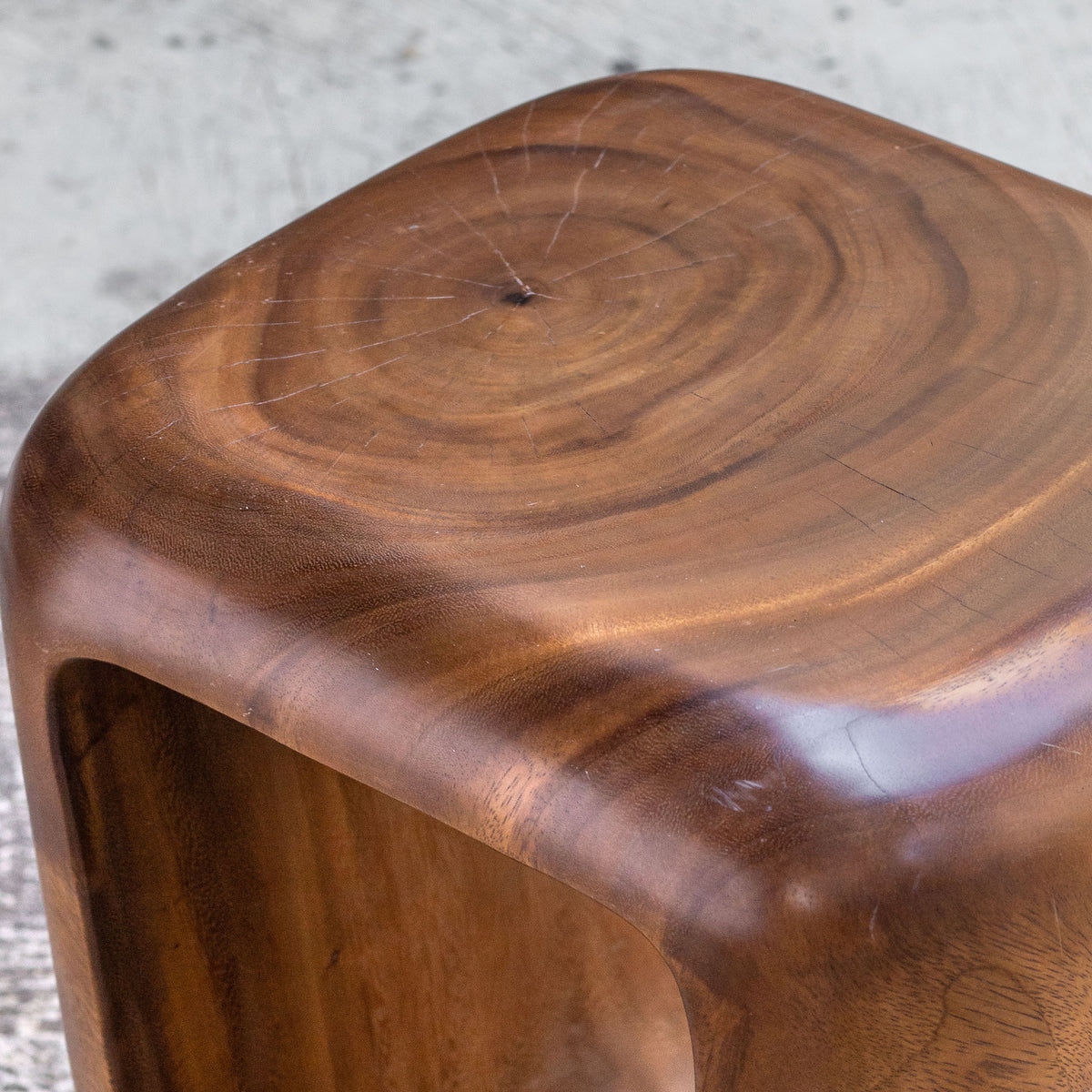 Loophole Wooden Accent Stool