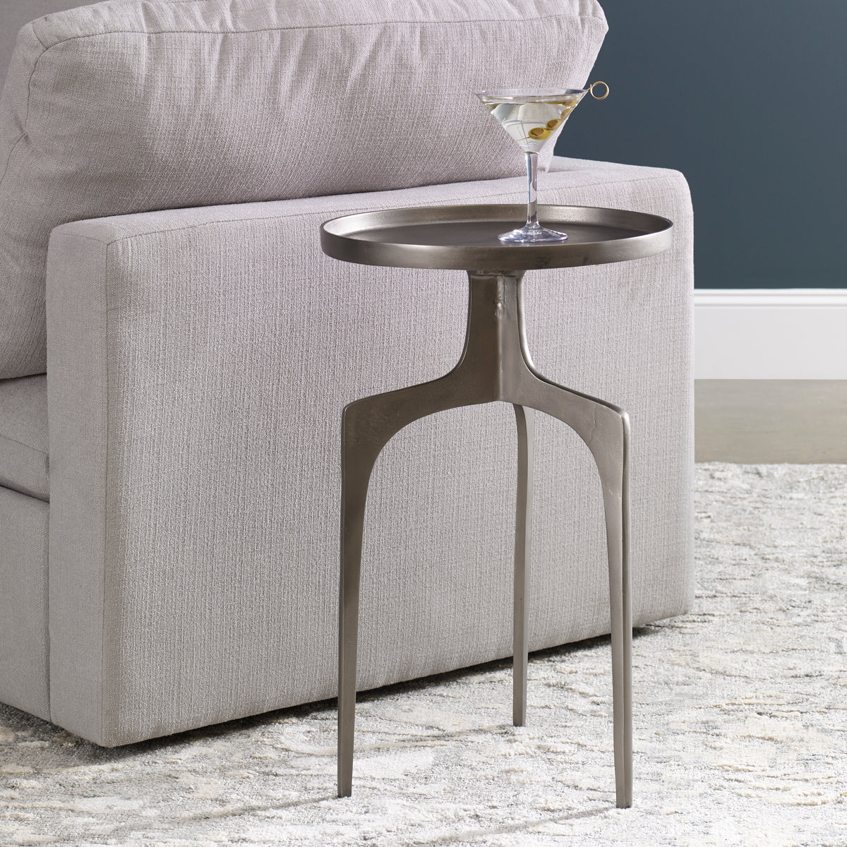 Kenna Accent Table Nickel