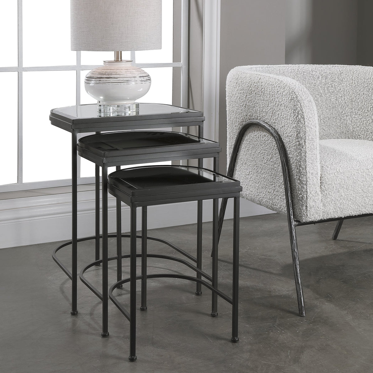 India Nesting Tables, S/3