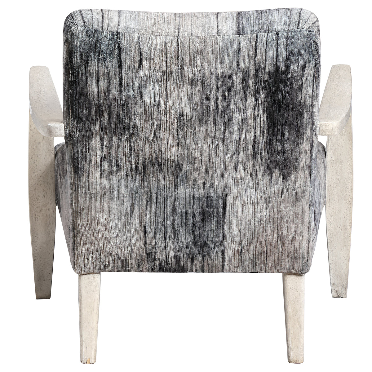 Watercolor Gray Chenille Accent Chair