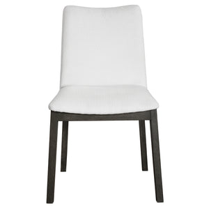 Delano White Armless Chair S/2