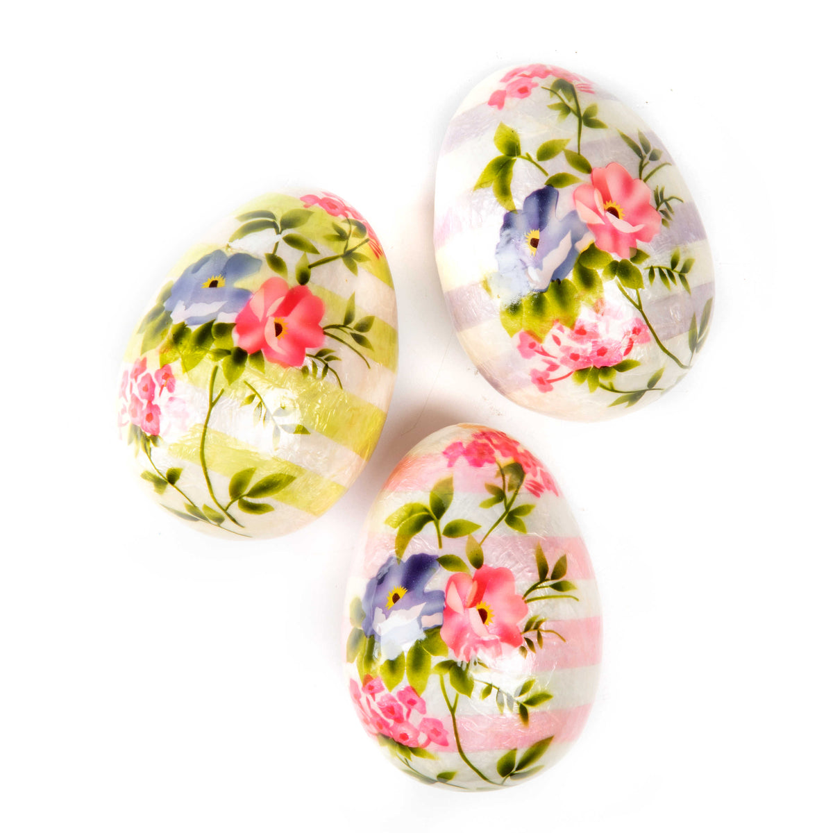 Florabunda Capiz Eggs - Set of 3