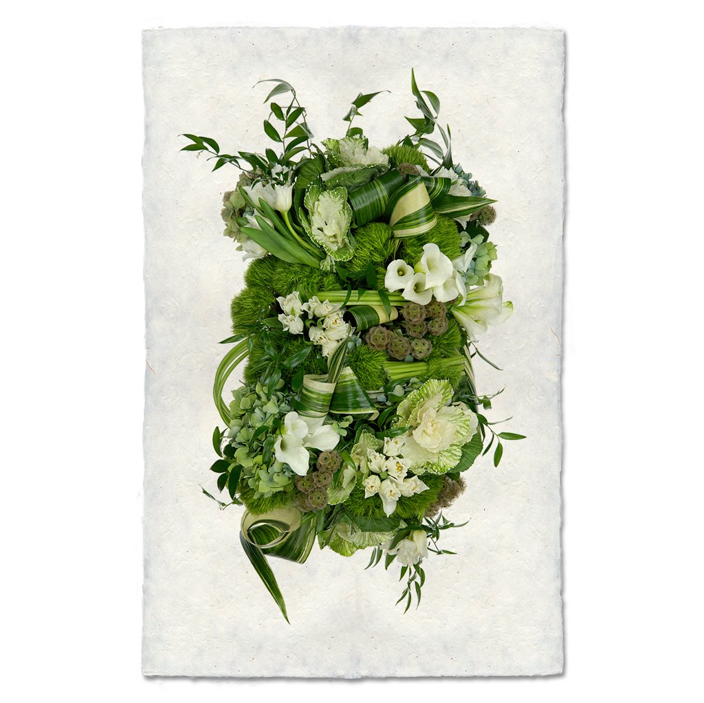 Green and White Collective Floral