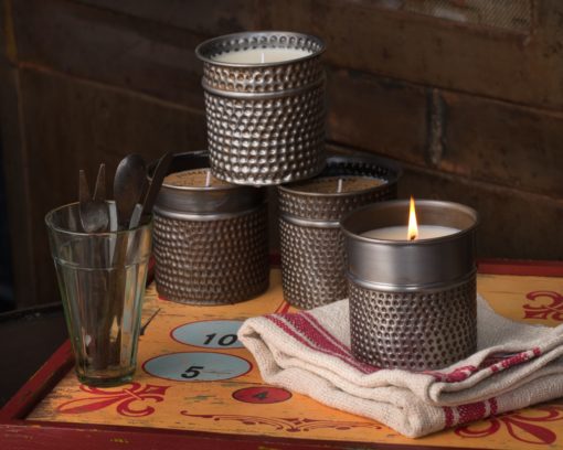 Hammered Thimble Cup Candle