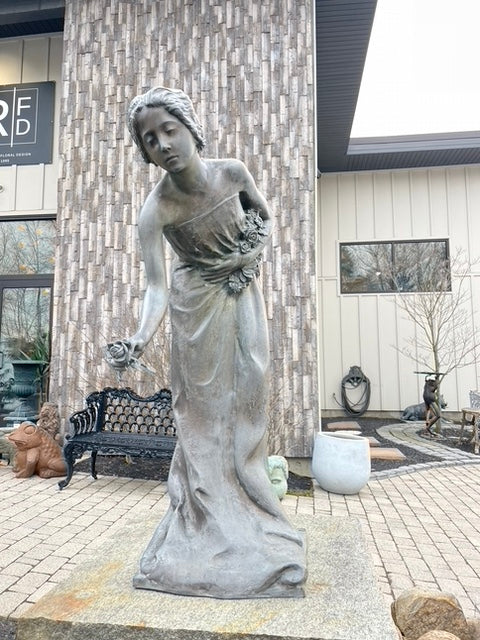 Bronze Statue - Gettafiori &quot;Flower Thrower&quot;