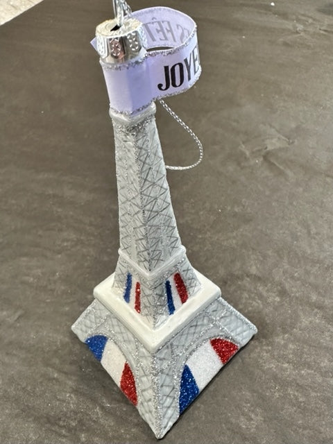 Eiffel Tower Ornament- Sliver