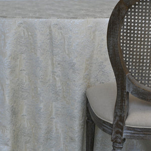 Ivory Silver Plaster Tablecoth