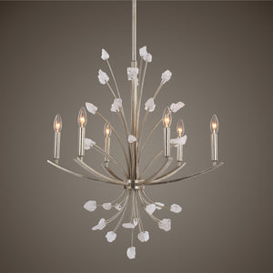 Juliette 6 Light Silver Chandelier