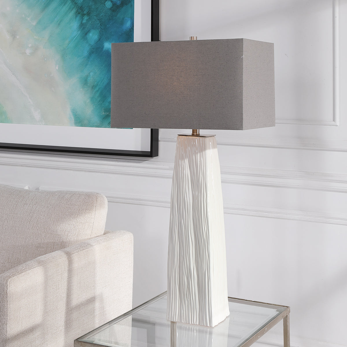 Sycamore White Table Lamp