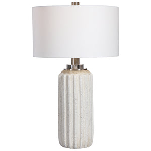 Azariah White Crackle Table Lamp