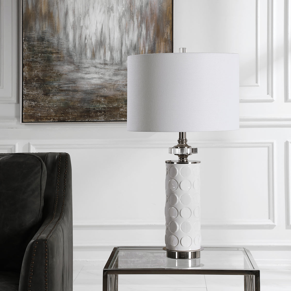 Calia White Table Lamp