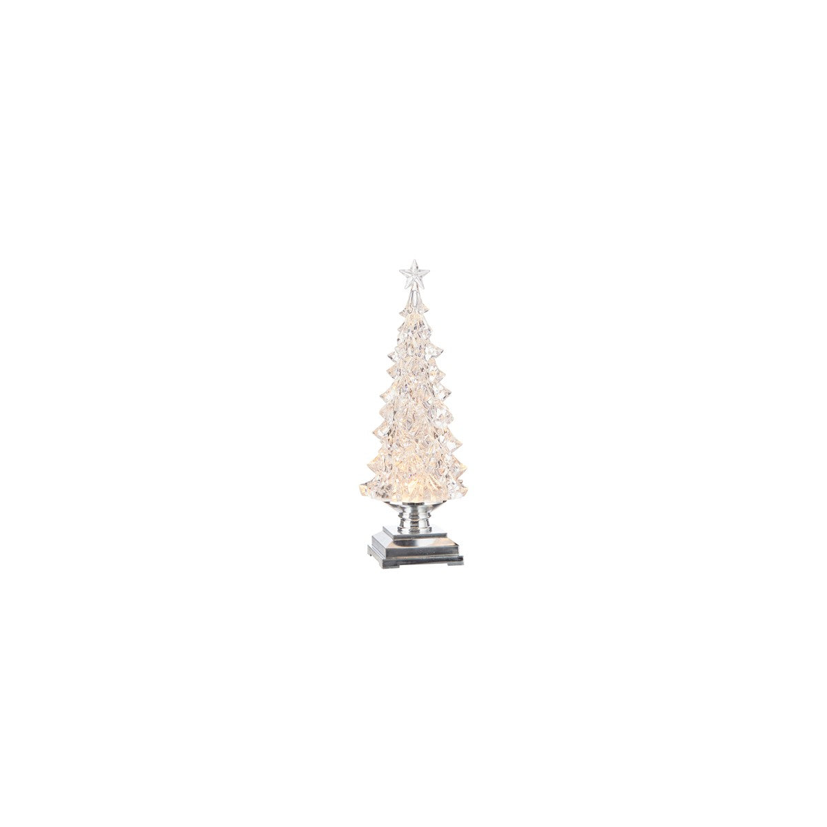 Lighted Tree With Swirling Glitter