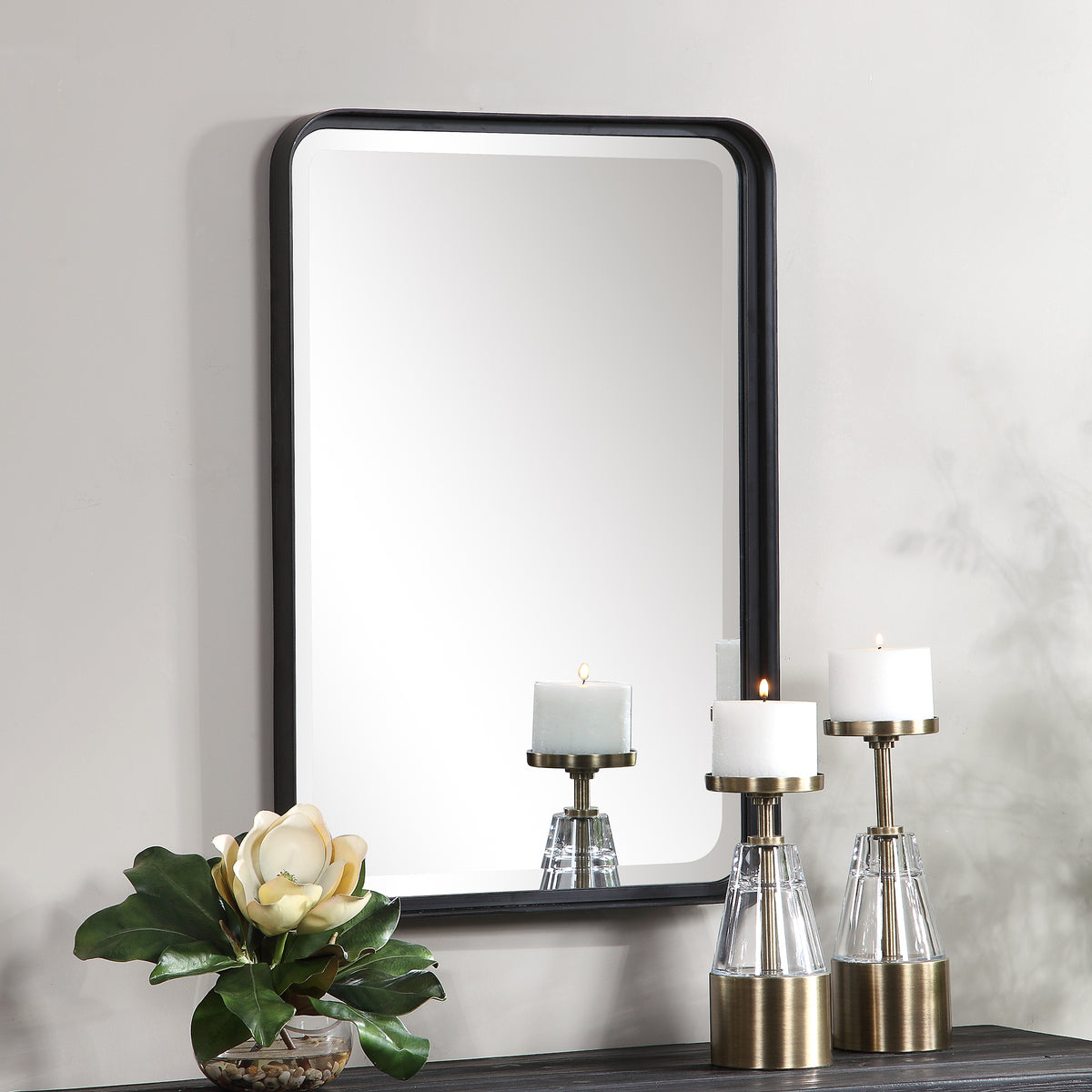 Croften Black Vanity Mirror
