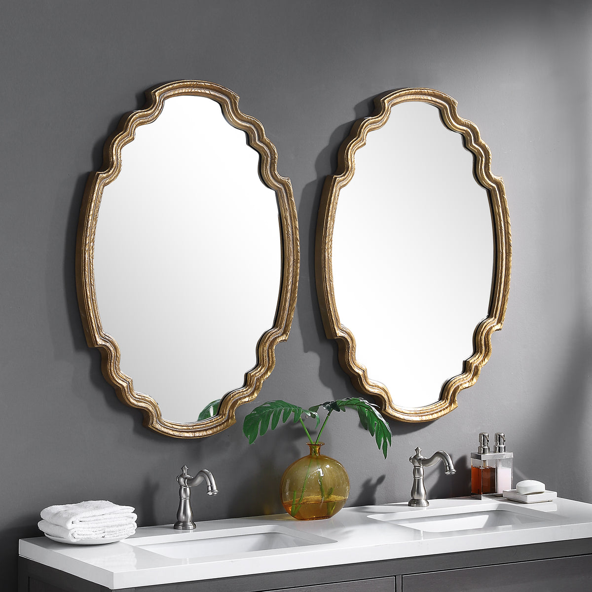 Ariane Gold Oval Mirror