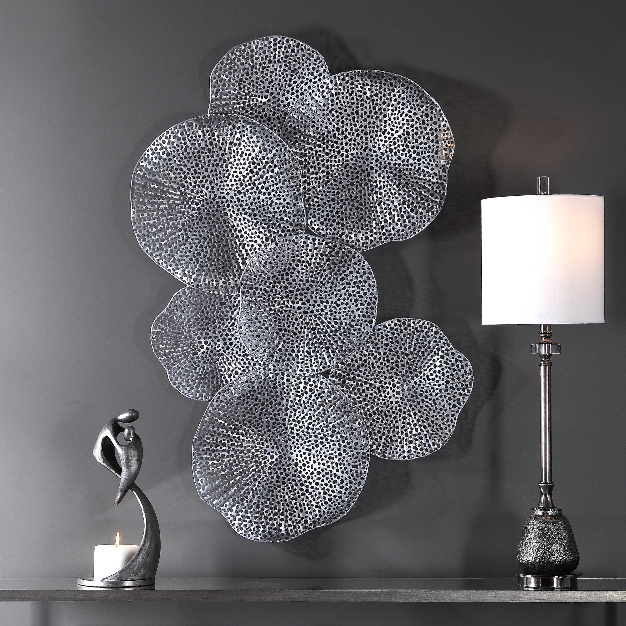 Ripley Metal Wall Art, Pewter