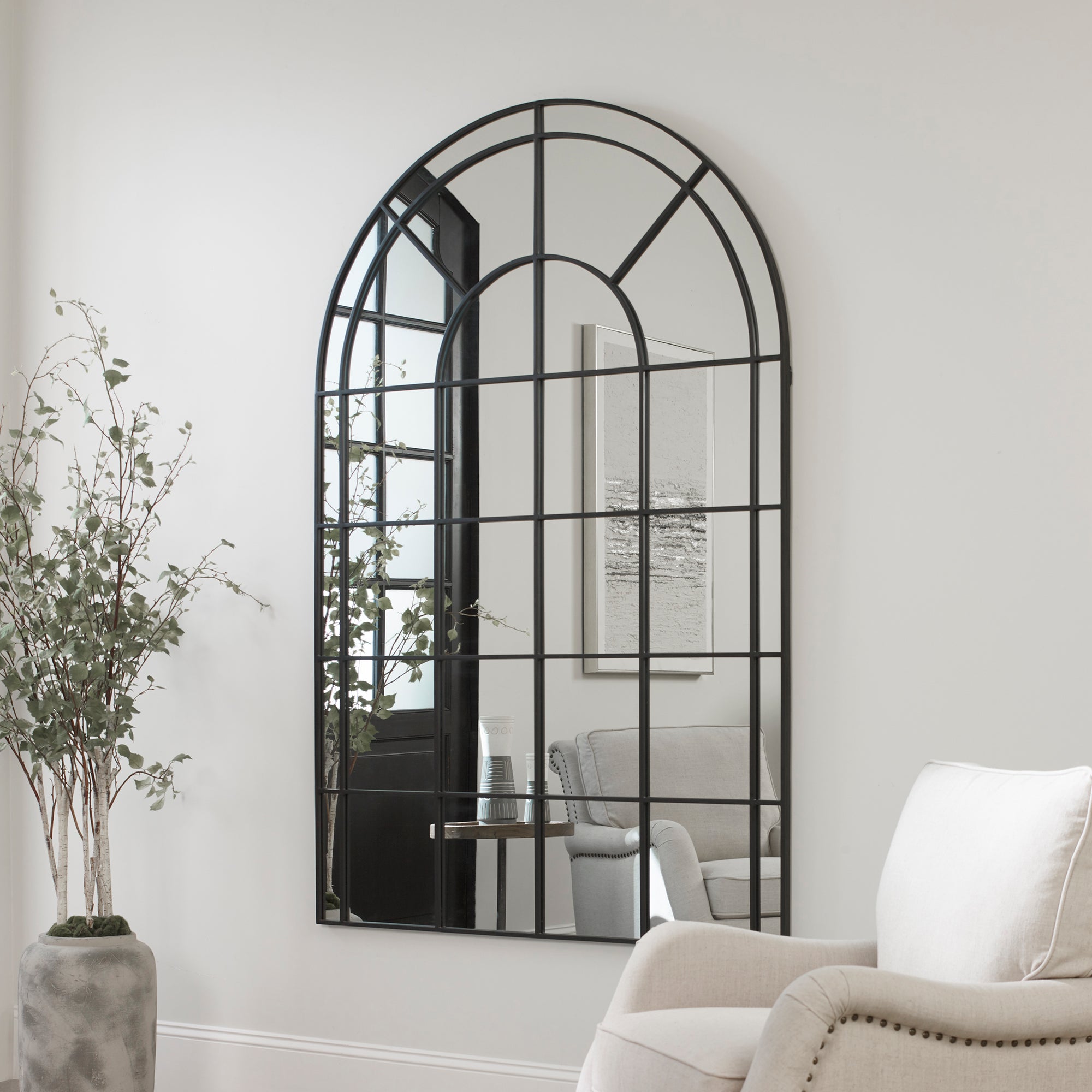 Grantola Black Arch Iron Mirror