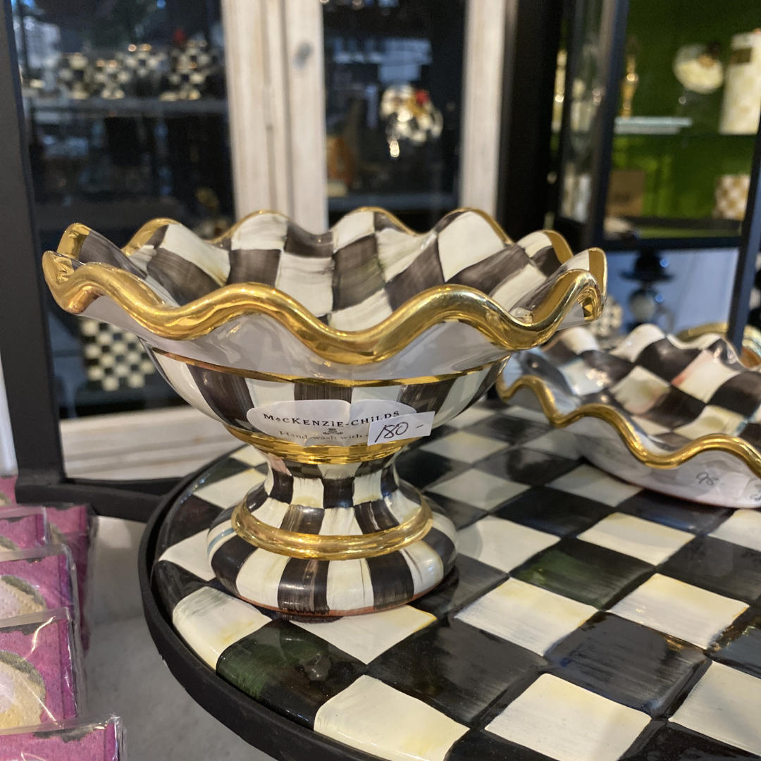 Courtly Check Compote Small - Ceramic