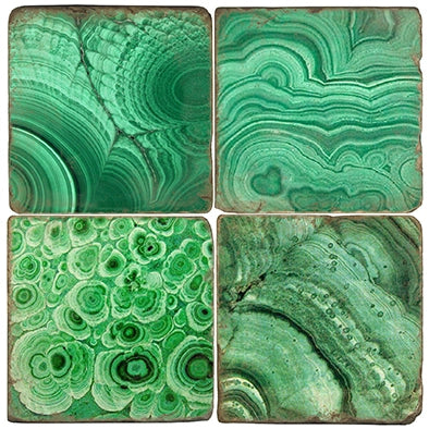 Malachite Coasters - Set of 4