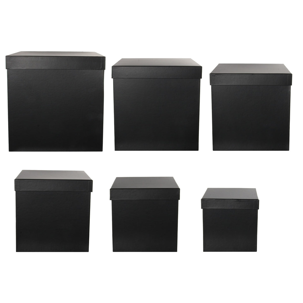 Paper square box set6 black mat