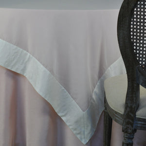 Pink - White Satin Tablecoth