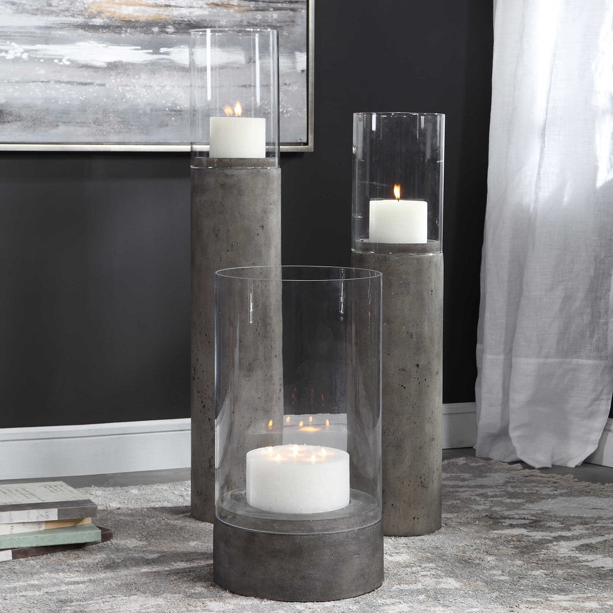 Rakan Tall Hurricane Candleholder