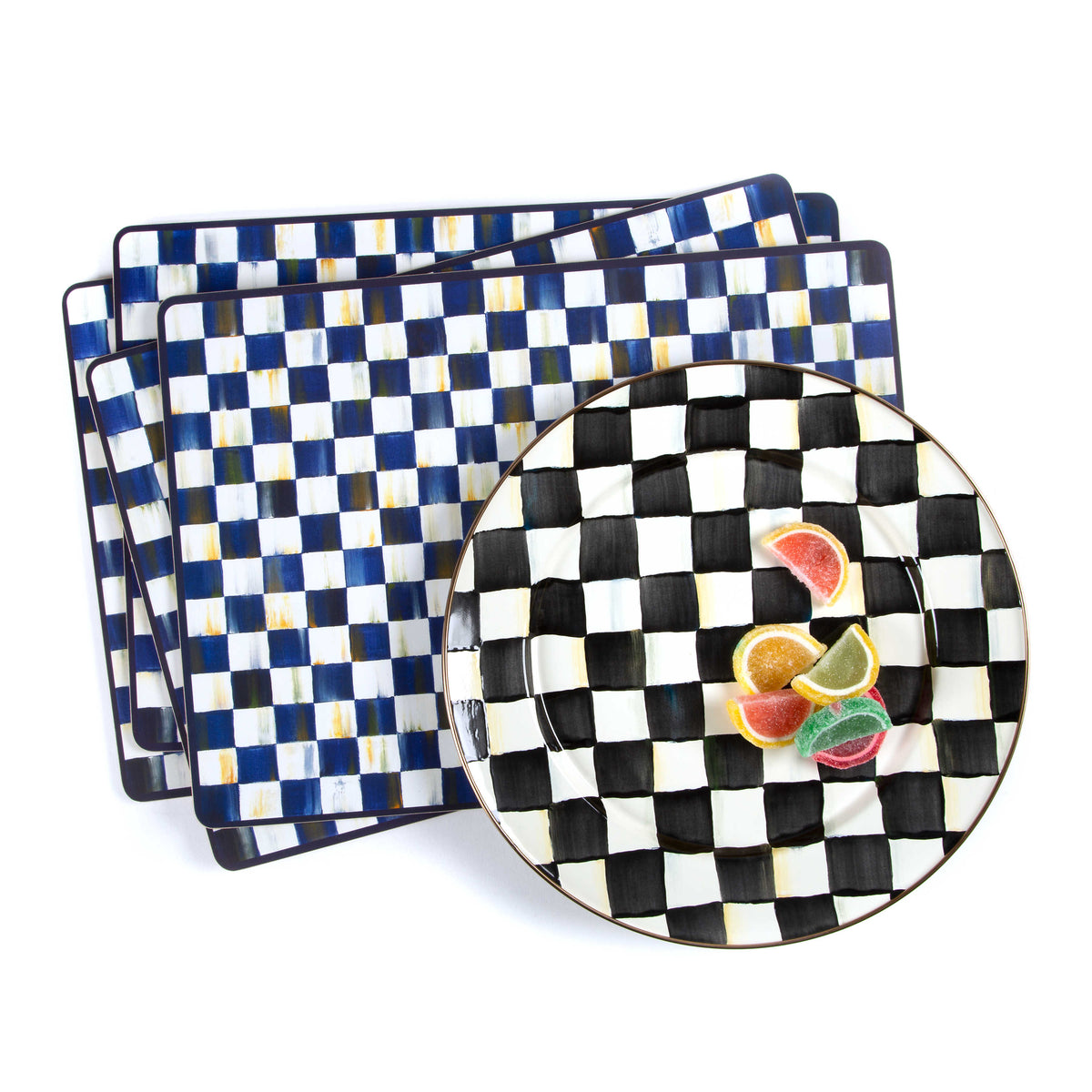 Royal Check Cork Back Placemats - Set of 4