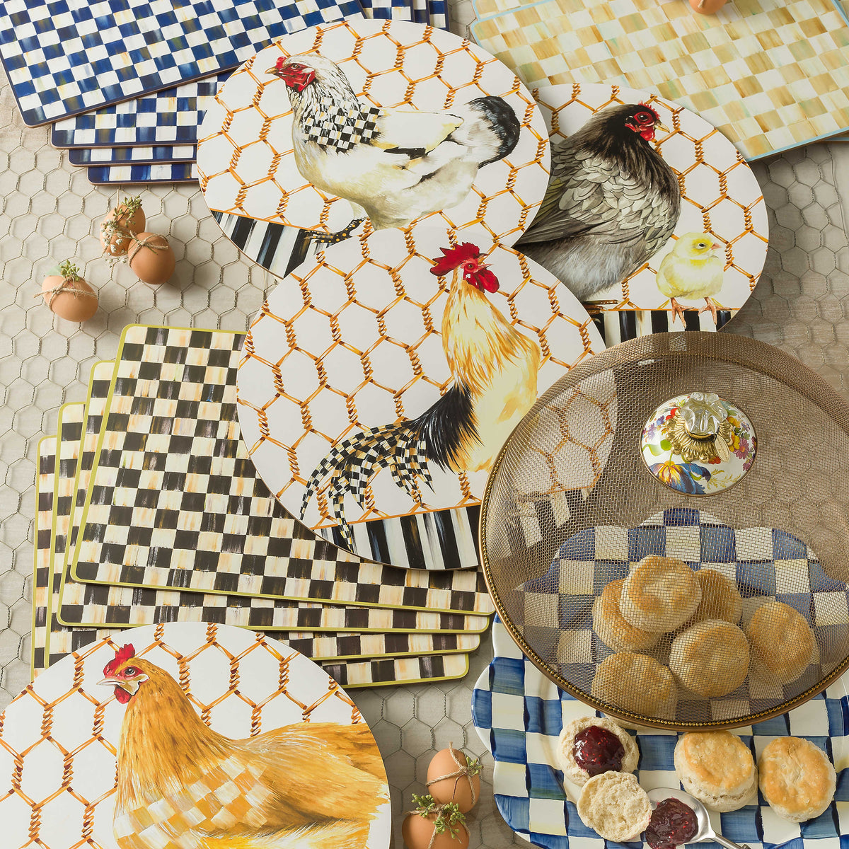 Royal Check Cork Back Placemats - Set of 4