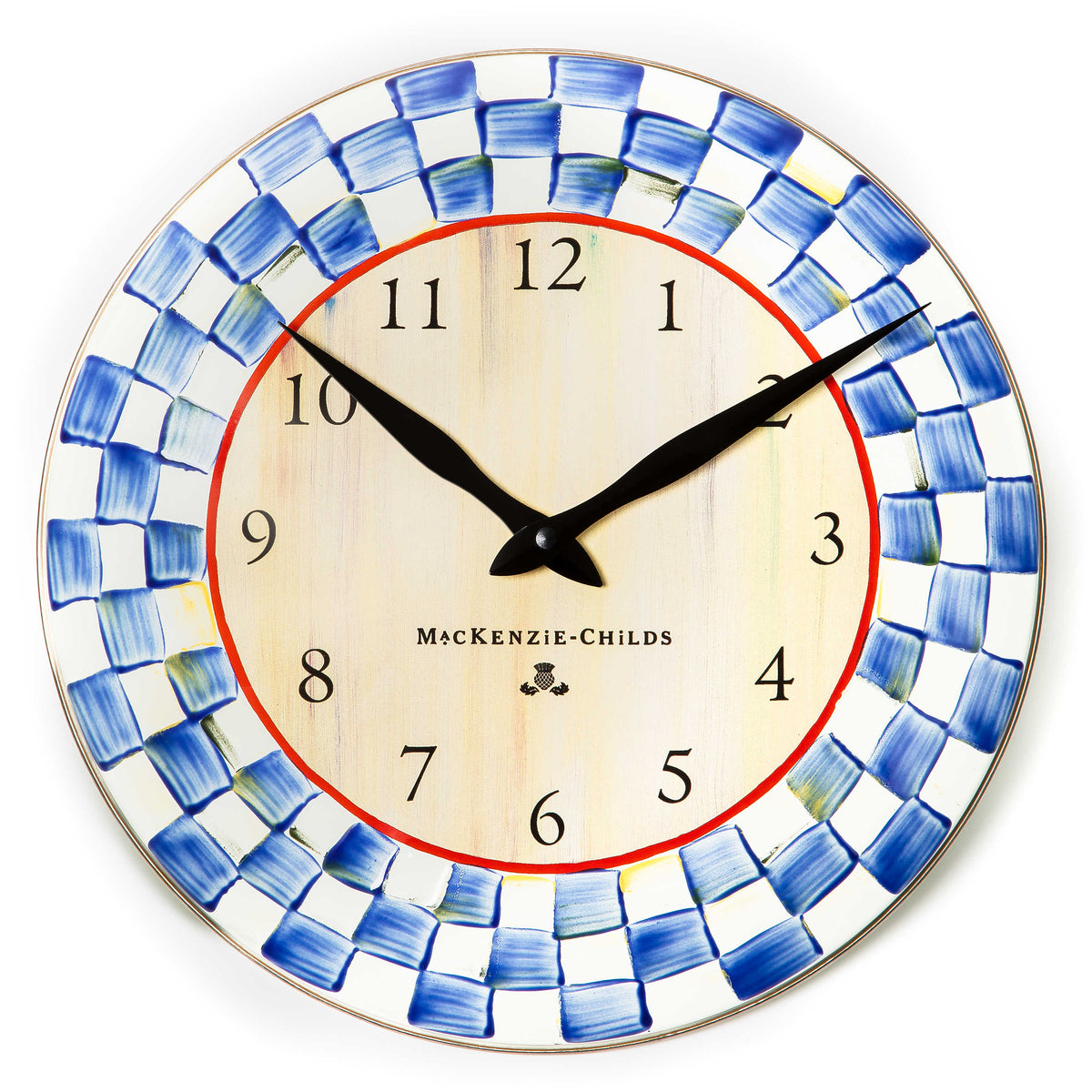 Royal Check Enamel Clock