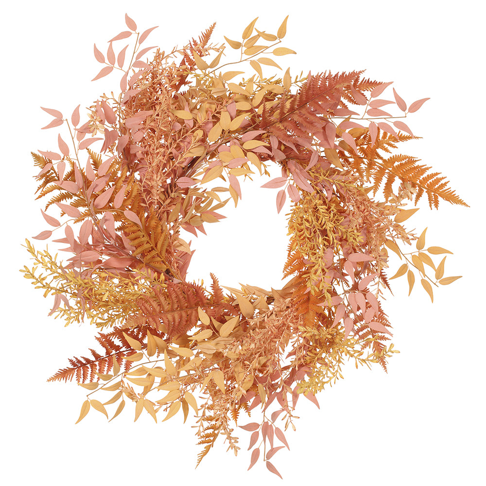 Ruscus Fern Wreath - Rusty Fall