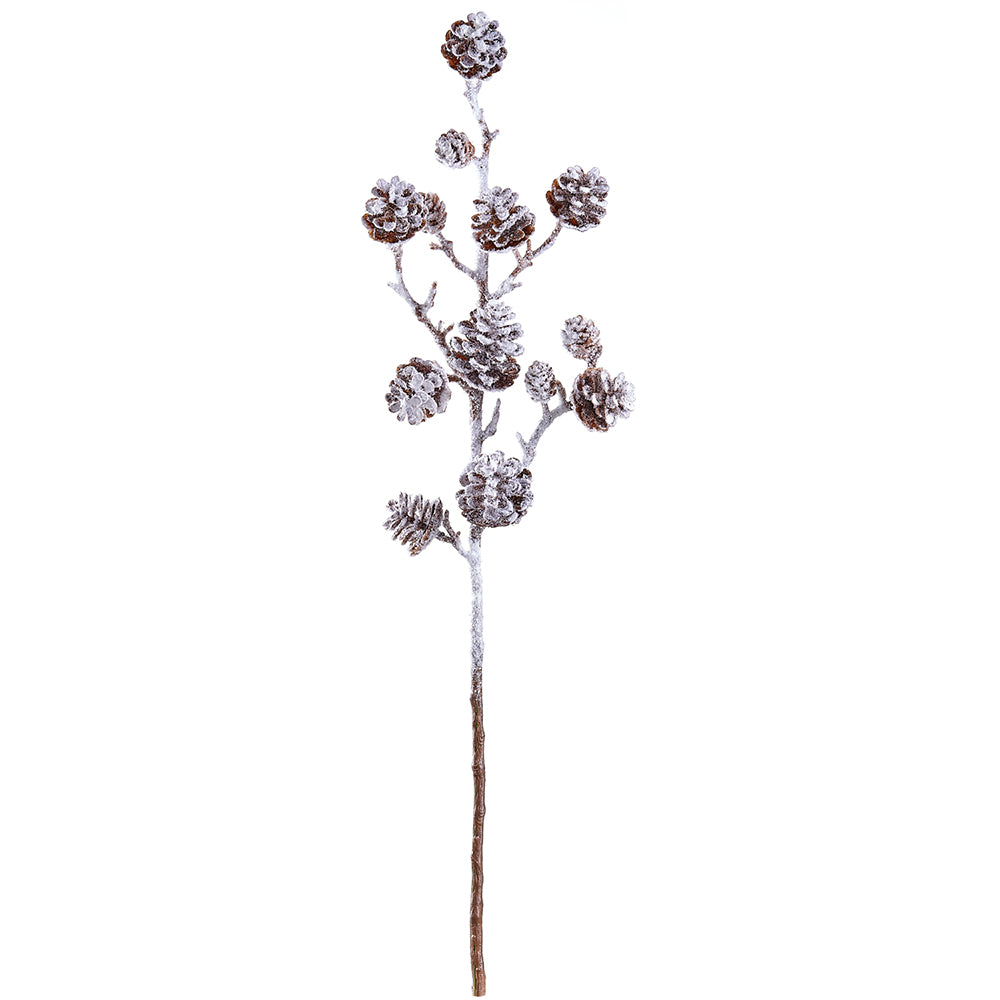 23&quot; Snowy Pinecone Branch