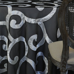 Black and White Aura Tablecoth