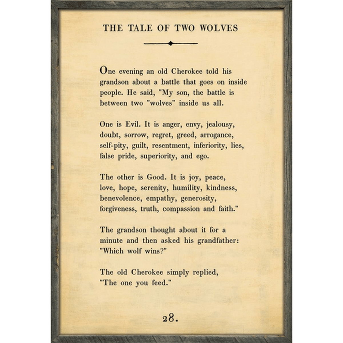 The Tale of Two Wolves