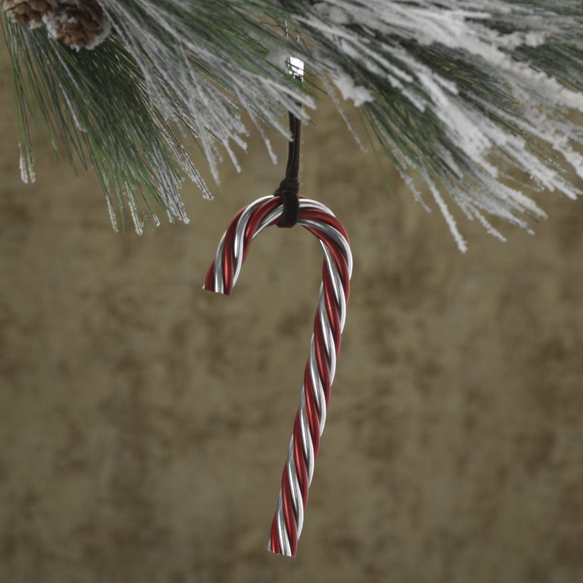 Twist Candy Cane Gold & Silver Ornament