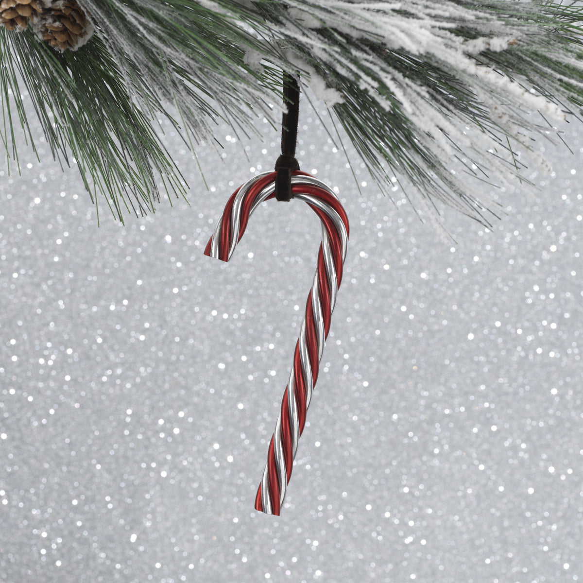 Twist Candy Cane Gold & Silver Ornament