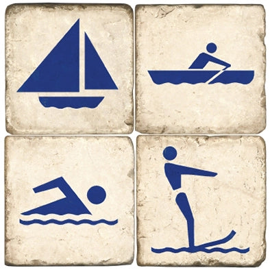 Water Signs Coasters - Set of 4