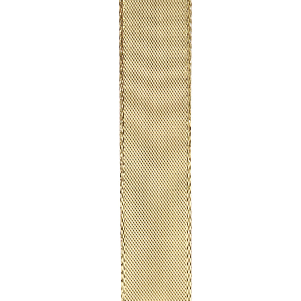 Woven Metallic Lame 3 Wired Edge, Gold